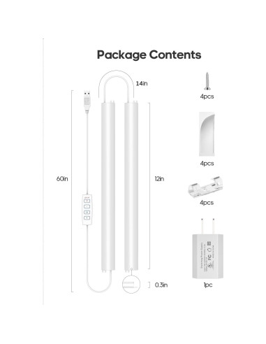 Luces LED Bajo Gabinete Goodea 30cm Regulables 3 Colores