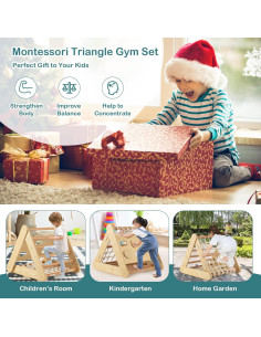 Gimnasio de Escalada 4 en 1 Costzon para Niños Beige 2