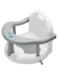Asiento de bañera plegable antideslizante para bebés Gris