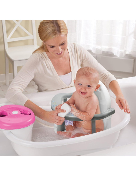 Asiento de bañera plegable antideslizante para bebés Gris