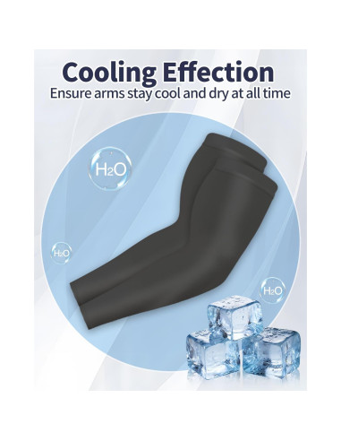 Mangas de brazo Feeke 4 pares UPF 50% para deportes y sol