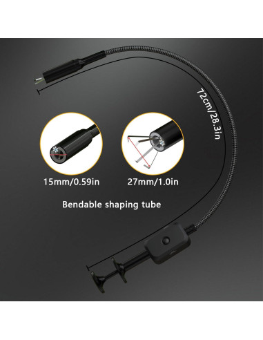 Cámara Endoscópica KeFvoer 60cm HD con Luz LED Ajustable