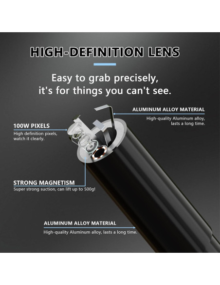 Cámara Endoscópica KeFvoer 60cm HD con Luz LED Ajustable