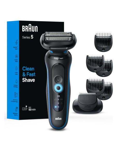 Afeitadora Eléctrica Braun Serie 5 5120s, 2 Modos, Azul