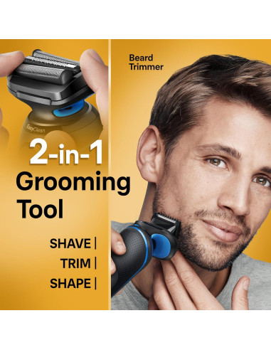 Afeitadora Eléctrica Braun Serie 5 5120s, 2 Modos, Azul