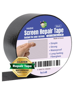 Cinta de Reparación de Pantallas HA SHI 5.08 cm x 1.98 m Negra