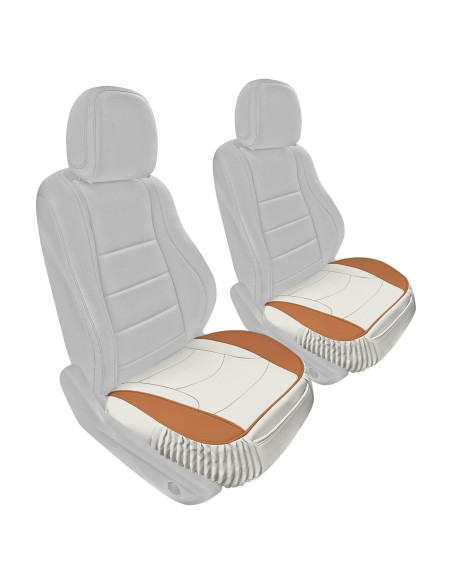 Cojines de Asiento de Coche FH Group Beige PU, Juego de 2
