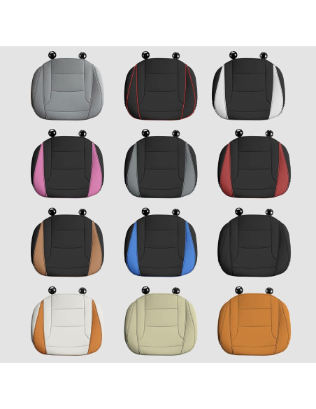 Cojines de Asiento de Coche FH Group Beige PU, Juego de 2