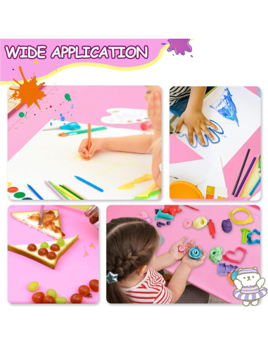 Alfombrilla de Silicona Effidula 66x41cm Rosa para Manualidades