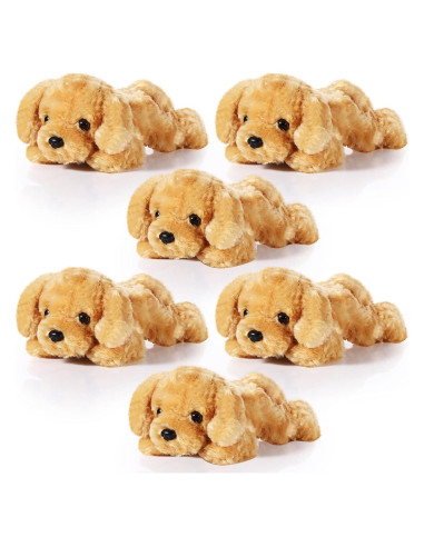 Conjunto 6 Perros de Peluche Harrycle 20 cm Suaves para Niños