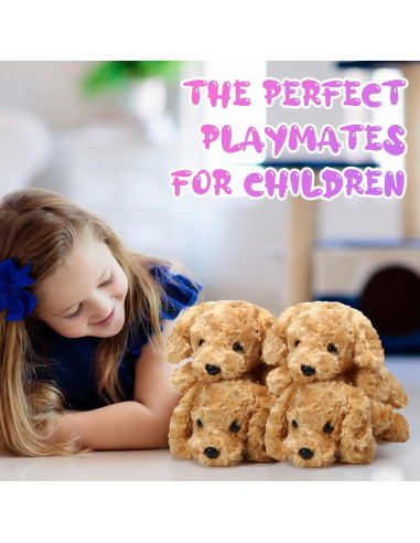 Conjunto 6 Perros de Peluche Harrycle 20 cm Suaves para Niños