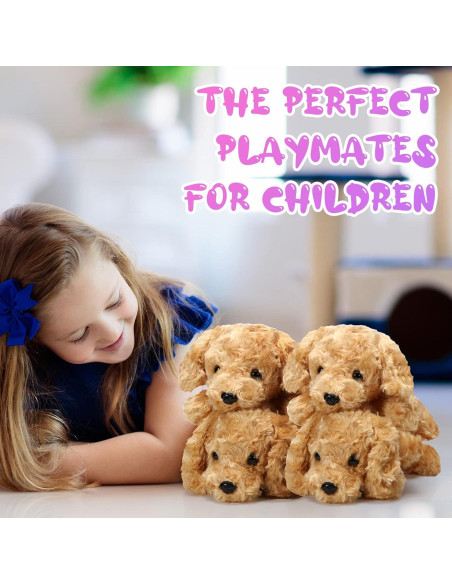 Conjunto 6 Perros de Peluche Harrycle 20 cm Suaves para Niños