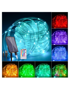 Luces de Cuerda Solares 10M Nazuwke 100 LEDs Multicolor