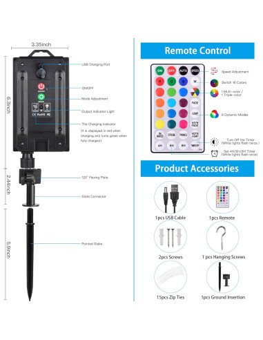 Luces de Cuerda Solares 10M Nazuwke 100 LEDs Multicolor