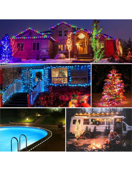 Luces de Cuerda Solares 10M Nazuwke 100 LEDs Multicolor