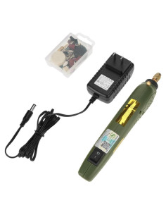 Mini Taladro Eléctrico Walfront 15W 18000RPM Verde Militar