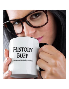 Taza de cerámica 3dRose 11 oz negra con frase divertida 2