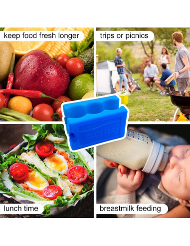 Paquete de Hielo Reutilizable JMEXSUSS 2 Unidades 20x3.5x12cm