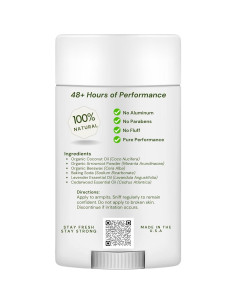 Desodorante Natural LAV'ENDURE 100% Orgánico 113g Sin Aluminio 2