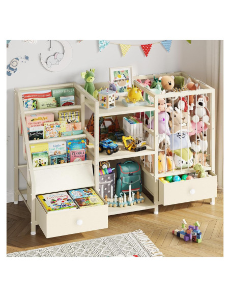 Estantería Montessori Beige Creso hom 3 Niveles para Niños