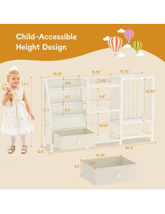 Estantería Montessori Beige Creso hom 3 Niveles para Niños 2