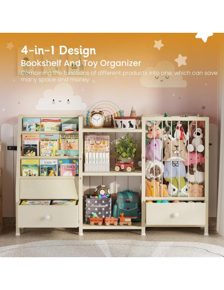 Estantería Montessori Beige Creso hom 3 Niveles para Niños