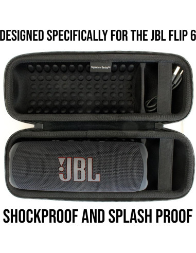 Funda Dura EVA para Altavoz JBL Flip 6 + Cargador Pared y Coche