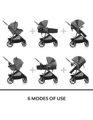 Sistema de Viaje Evenflo Shyft Intuiti+ con Asiento Revolve180