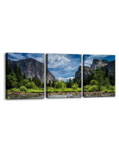 Pintura en Lienzo 3 Paneles Parque Yosemite 30x40cm