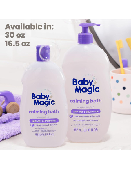 Baño Calmante para Bebés Baby Magic 887 ml con Lavanda y Manzanilla