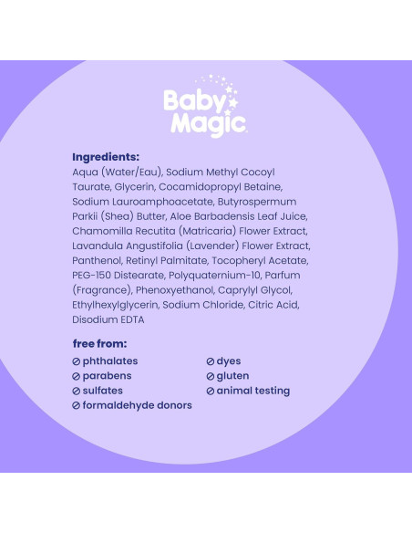 Baño Calmante para Bebés Baby Magic 887 ml con Lavanda y Manzanilla