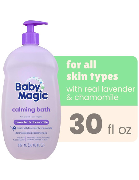 Baño Calmante para Bebés Baby Magic 887 ml con Lavanda y Manzanilla