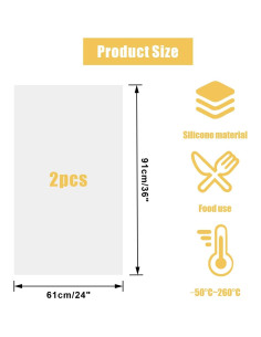 Paquete de 2 Tapetes de Silicona Extra Grande wdbg 61x91 cm 2
