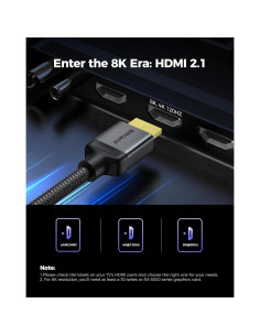 Cable HDMI 2.1 Silkland 0.30m Ultra Alta Velocidad 48Gbps 2