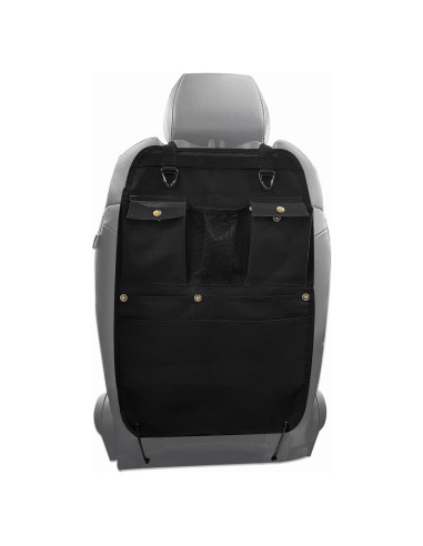 Organizador de respaldo de asiento BEATUNEE negro 6 bolsillos