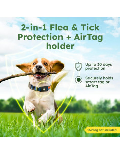 Colgante Antipulgas y Garrapatas BugMD con Soporte para AirTag - Negro 2