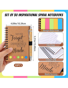 30 Juegos de Cuadernos Espirales y Bolígrafos Czlotyh 2