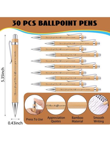 30 Juegos de Cuadernos Espirales y Bolígrafos Czlotyh