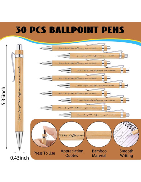 30 Juegos de Cuadernos Espirales y Bolígrafos Czlotyh