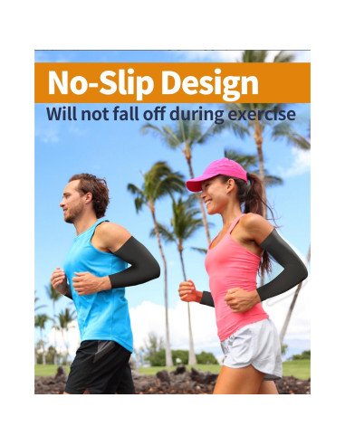 Mangas de brazo Feeke 4 pares UPF 50% para deportes y sol