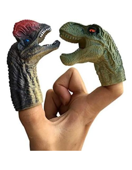 Títeres de dedo de dinosaurio Christoy 5 piezas 6.86 cm