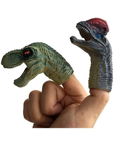 Títeres de dedo de dinosaurio Christoy 5 piezas 6.86 cm
