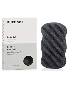 Esponja Exfoliante de Konjac PureSOL - Carbón Activado 100% Natural