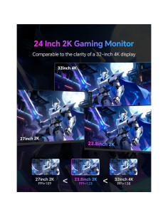 Monitor Gaming KTC 24" QHD 180Hz IPS HDR400 Altura Ajustable 2