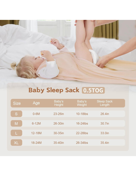 Saco de Sueño para Bebés 0-6 Meses Wrrernsin 100% Algodón