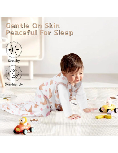 Saco de Sueño para Bebés 0-6 Meses Wrrernsin 100% Algodón