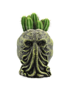 Maceta Cthulhu Toy Vault 10 cm Resina Verde con Negro