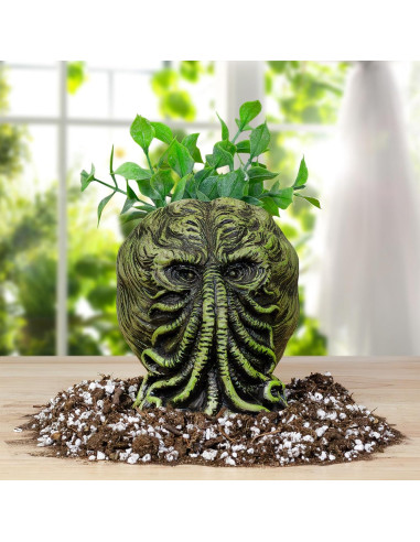 Maceta Cthulhu Toy Vault 10 cm Resina Verde con Negro