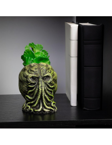 Maceta Cthulhu Toy Vault 10 cm Resina Verde con Negro