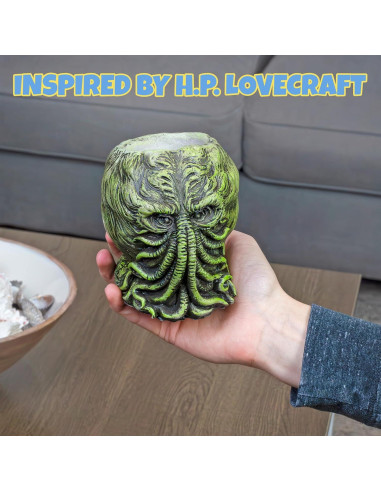 Maceta Cthulhu Toy Vault 10 cm Resina Verde con Negro